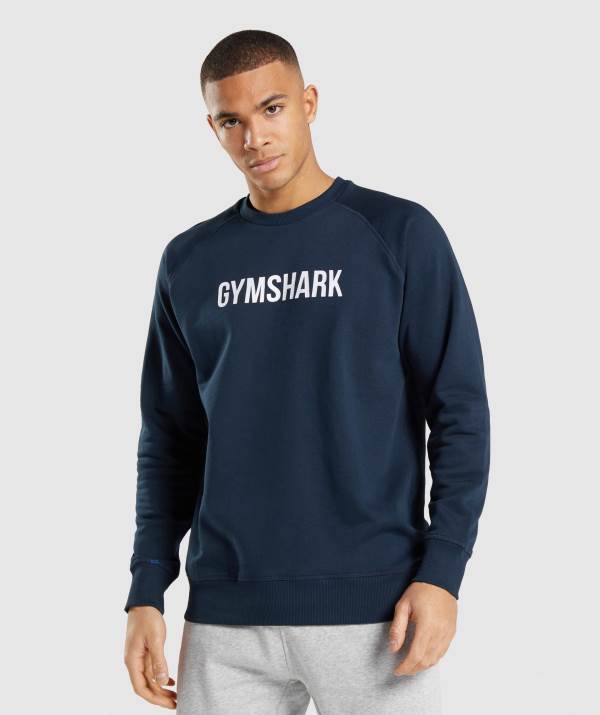 Panske Pulovre Gymshark Apollo Crew Námornícka Modrá | VR0139874